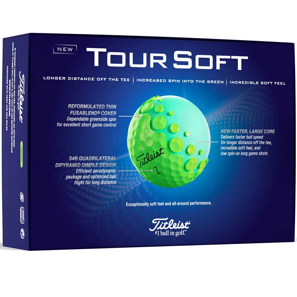 Titleist Tour Soft Golf Balls - Green - 12 Pack, Solar powered golf cart, Graphite golf shafts, USGA approved golf balls