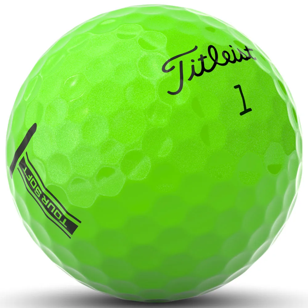 Titleist Tour Soft Golf Balls - Green - 12 Pack, Personalized golf tees, Funny golf gifts