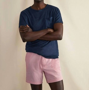 Men Elastic Calder 6" Swim Trunks In Spiced Coral
