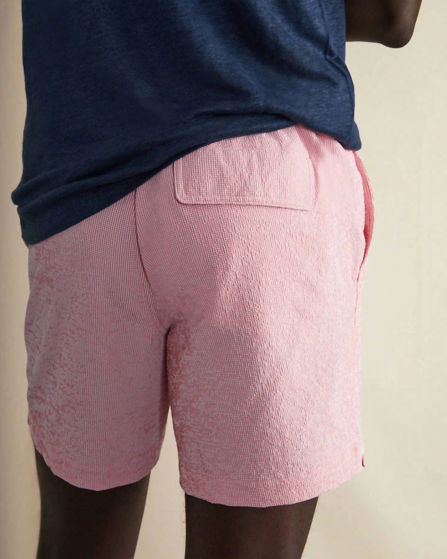Men Elastic Calder 6" Swim Trunks In Spiced Coral