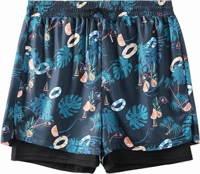 Men's 5" Swim Trunks Quick-Dry Anti Exposure Board Shorts Double Layer with Vibrant Prints for Surfing Gym Swimming