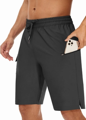 Men's 9" Swim Trunks No Liner - Quick Dry Long Board Shorts Bathing Suit Surf Beach Shorts with Zipper Pockets UPF50 