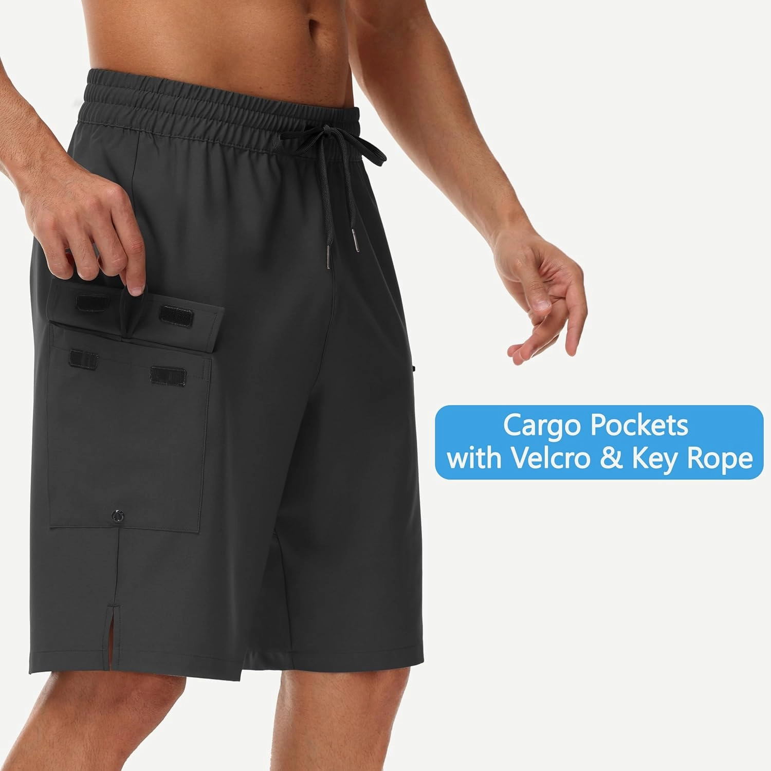 Men's 9" Swim Trunks No Liner - Quick Dry Long Board Shorts Bathing Suit Surf Beach Shorts with Zipper Pockets UPF50 