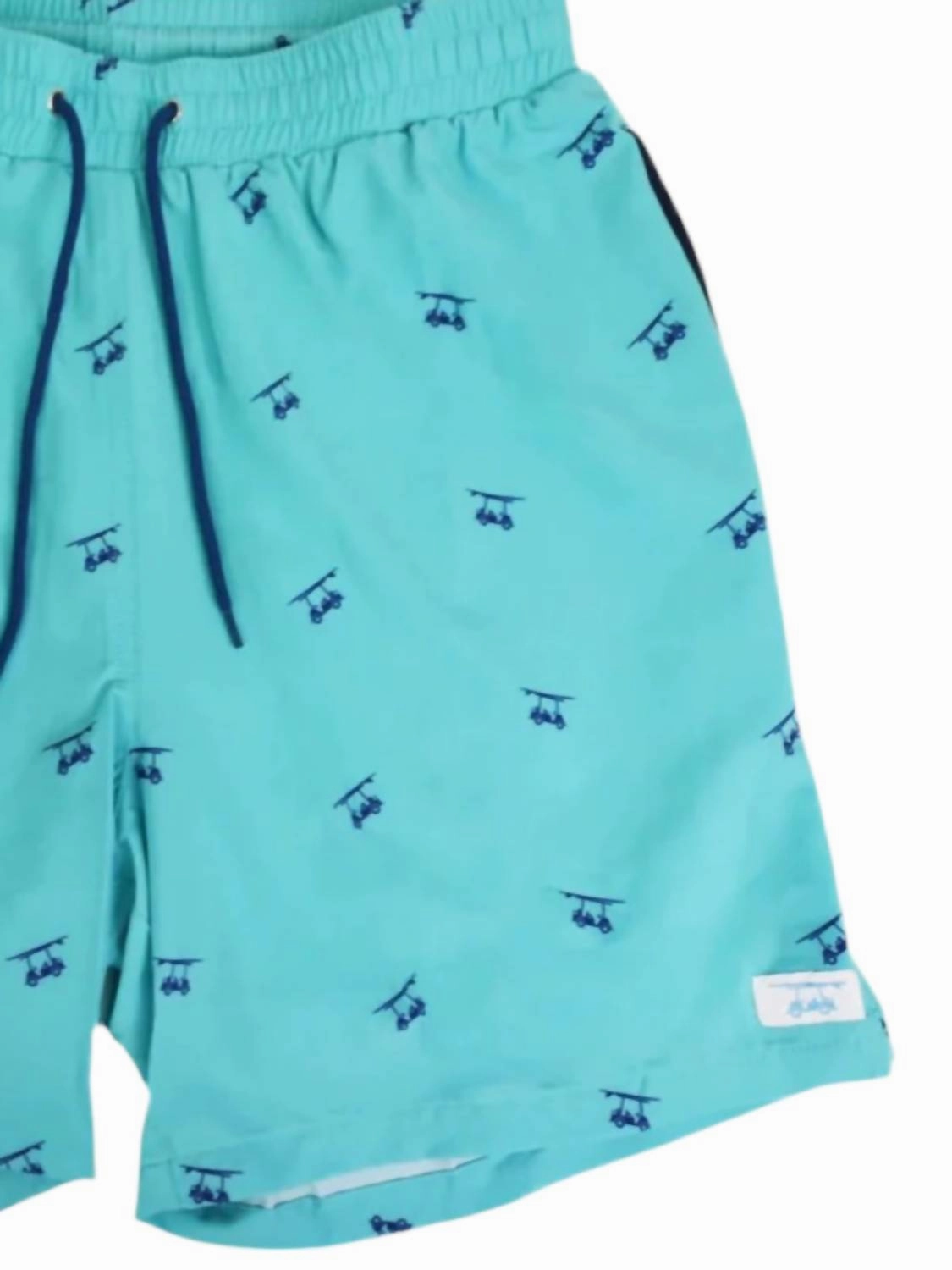 Men's Aruba With Golf Carts Swim Shorts In Blue