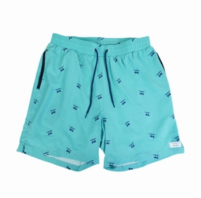 Men's Aruba With Golf Carts Swim Shorts In Blue