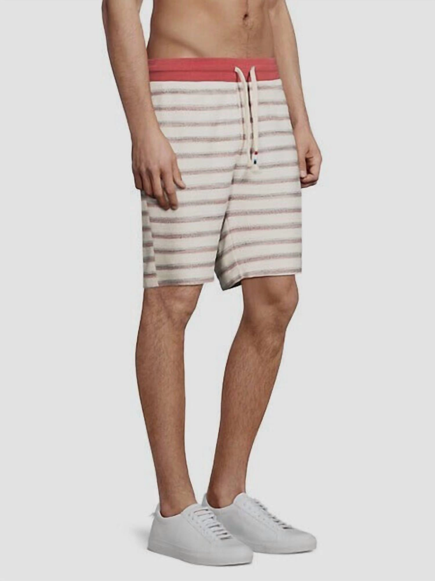 Men's Boucle Short In Natural Stripe