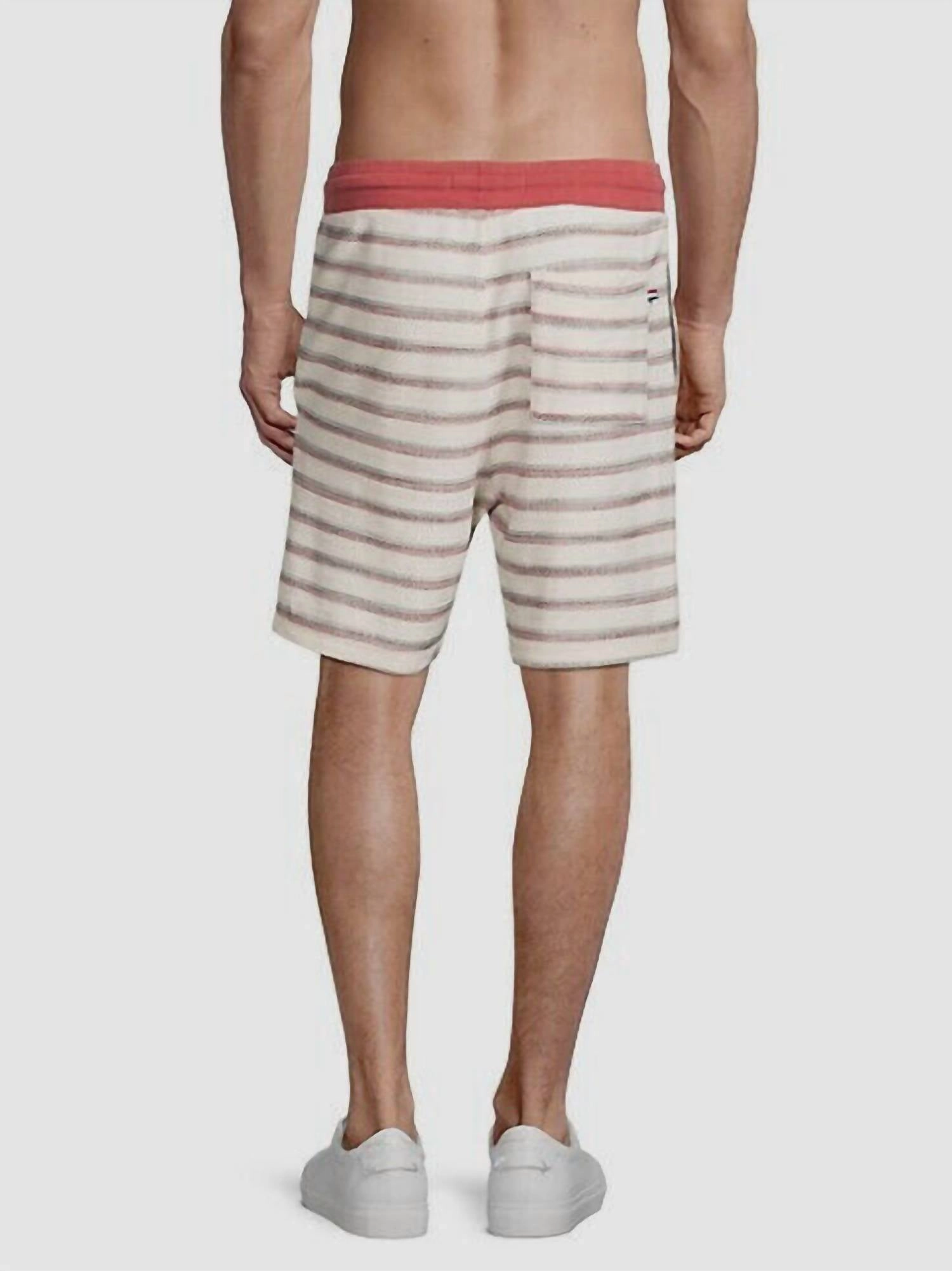 Men's Boucle Short In Natural Stripe