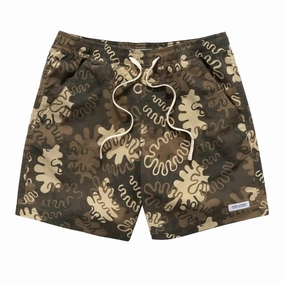 Men's Camino Elastic Boardshort In Dark Olive