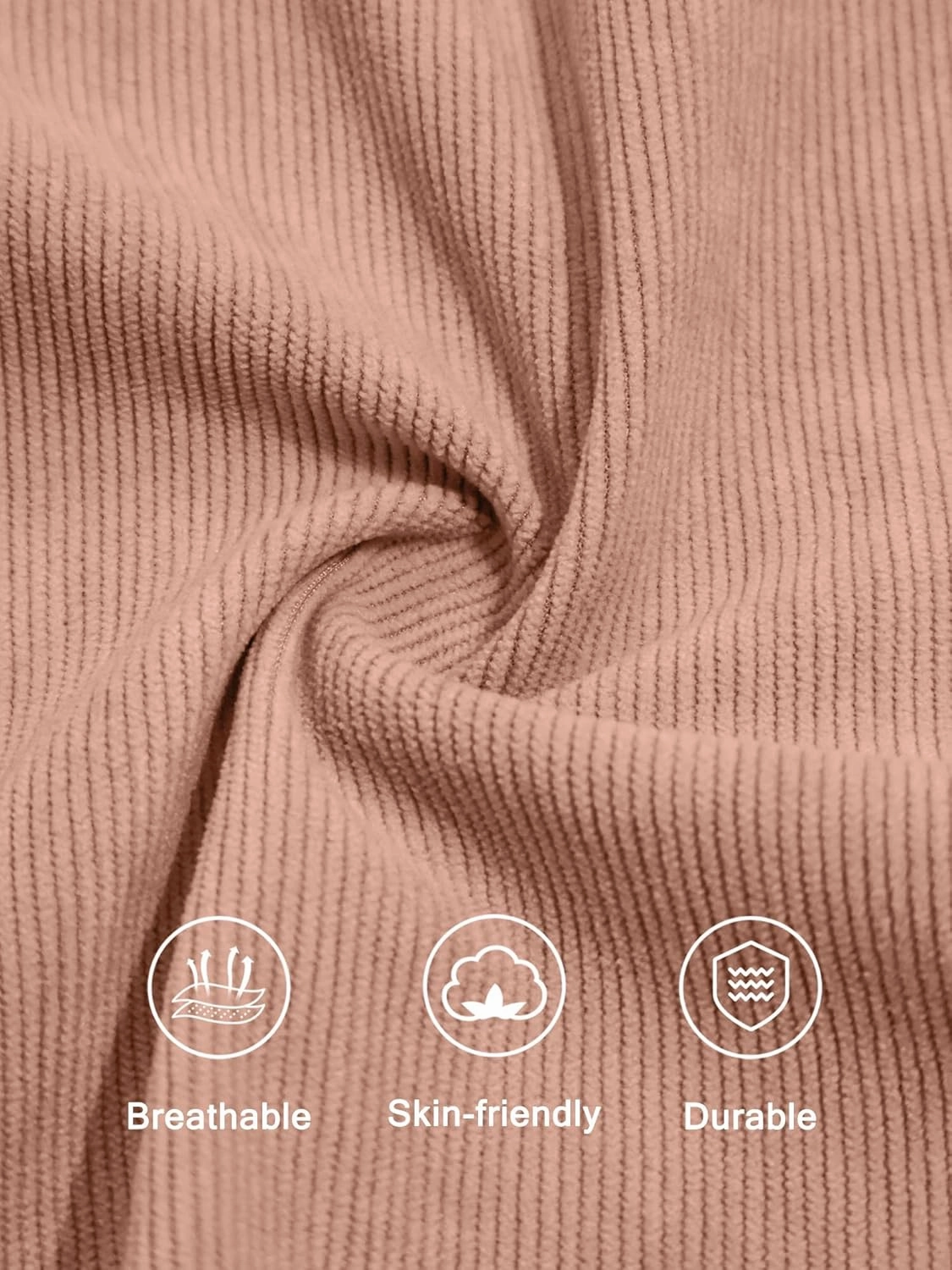 Men's Corduroy Shorts 5 Inch Inseam Drawstring Elastic Waist Lightweight Casual Summer Beach Shorts with Pocket
