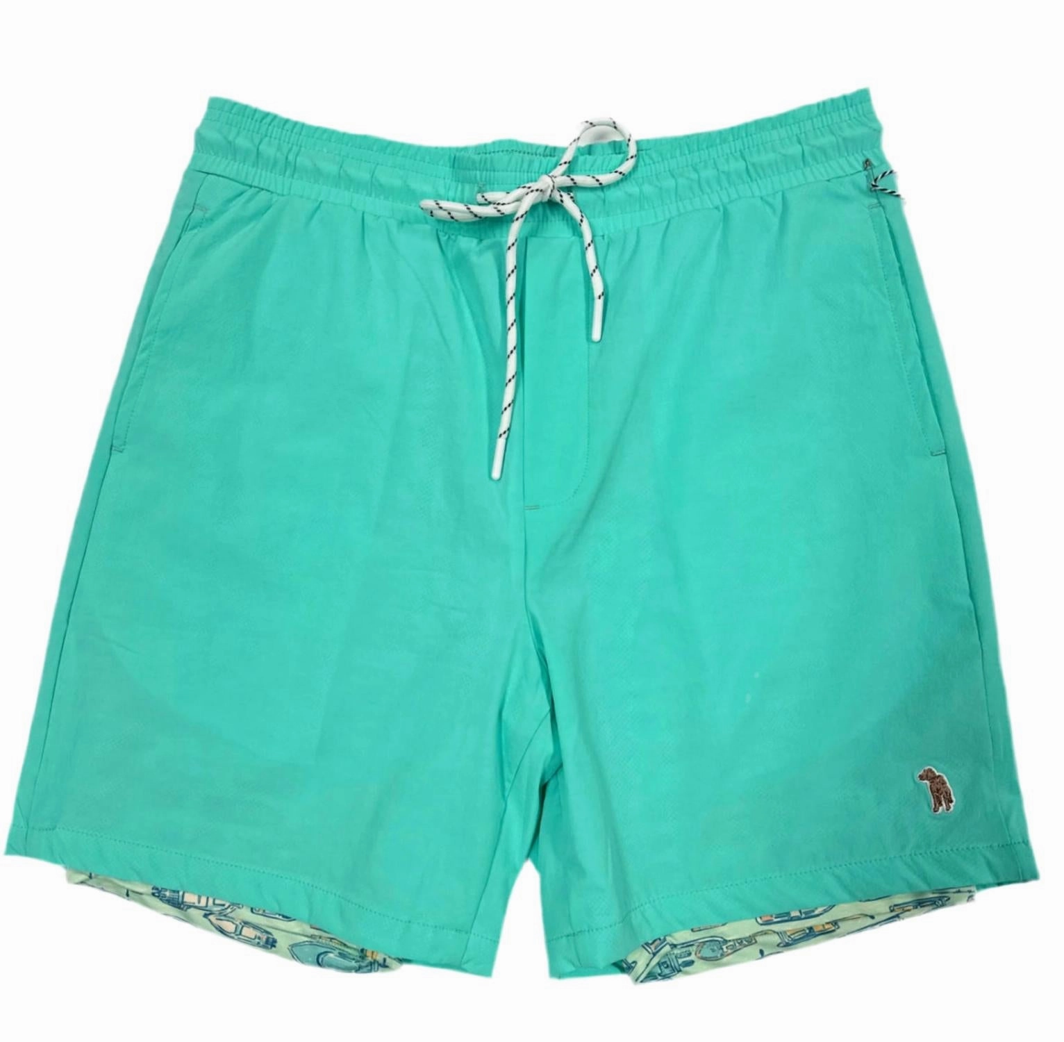 Men's Gamefish & Boats Swim Trunks In Blue-Green
