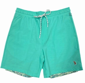 Men's Gamefish & Boats Swim Trunks In Blue-Green