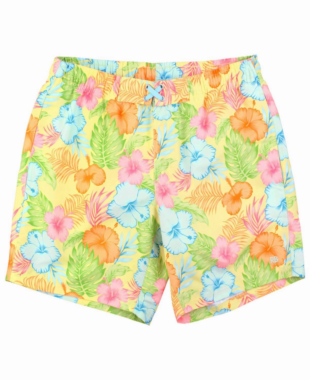 Men's Happy Hula Swim Trunks In Yellow
