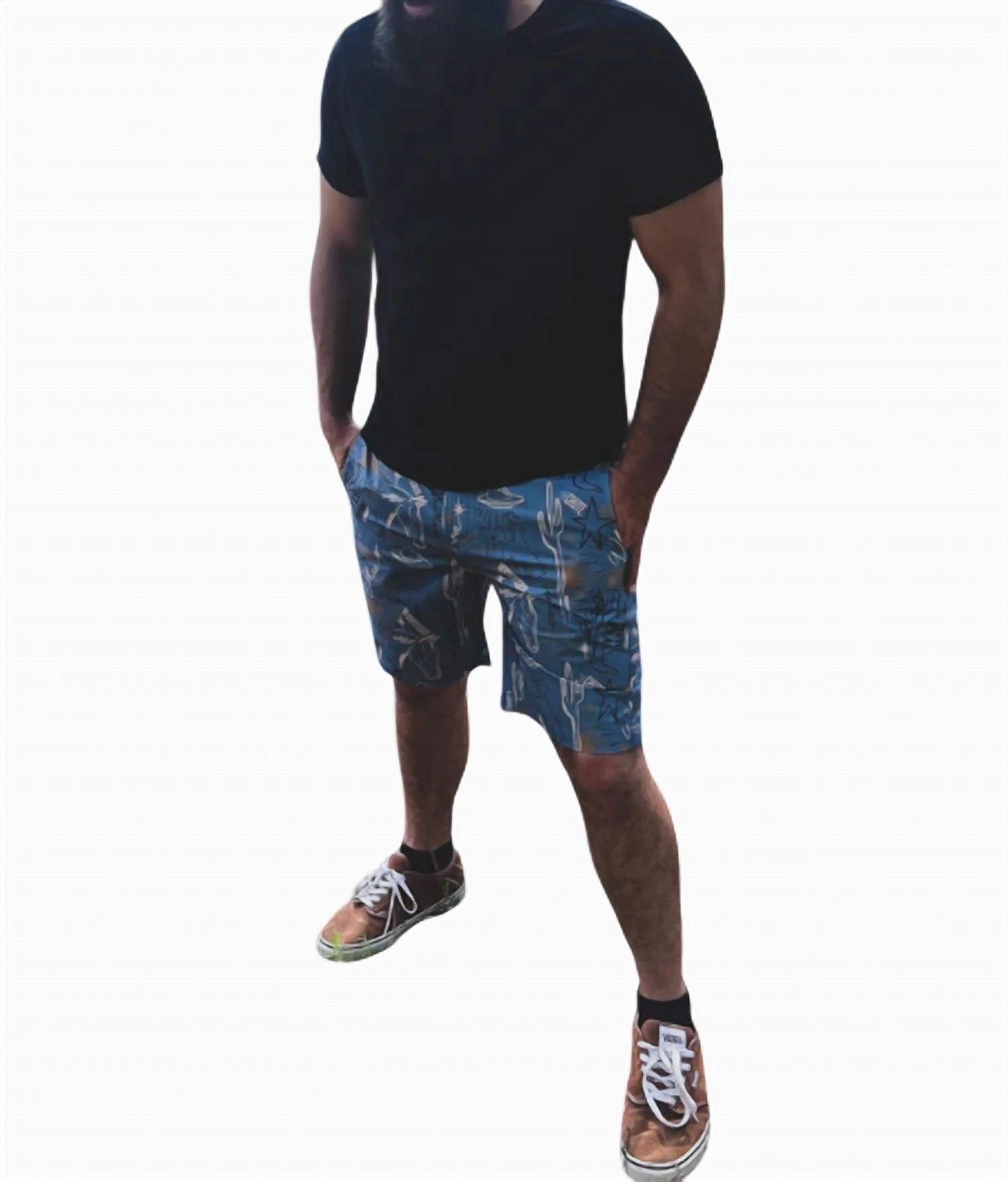 Men's Knarly Cowboys Swim Trunks / Shorts In Multi
