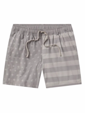 Men's Liberty Wharf Chambray Swim Trunk In Light Gray