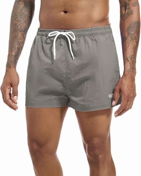 Men's Swim Trunk Quick Dry Solid 3"" in Inseam Swimwear Bathing Suit with Mesh Lining Beach Shorts