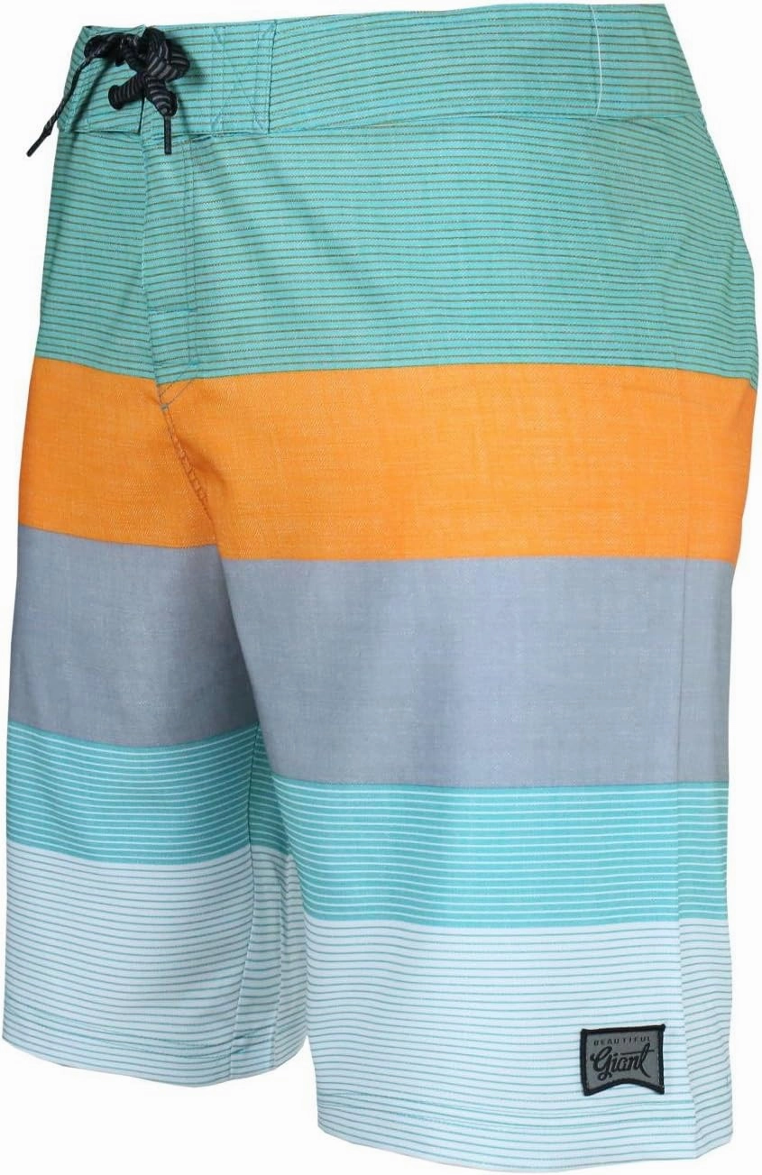 Men's Swim Trunks 22 Quick Dry Board Shorts with Key Keeper, No Mesh Lining - Perfect for Surfing & Swimming