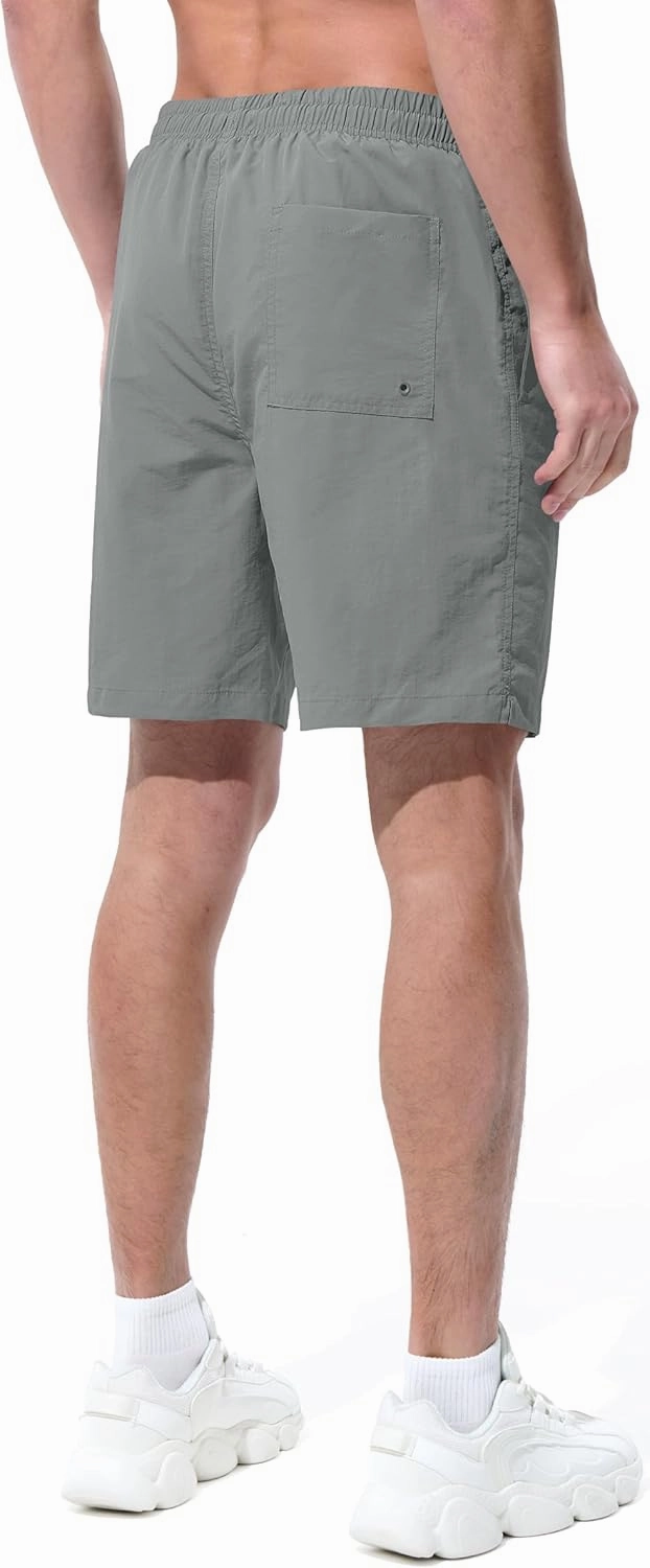Men's Swim Trunks Beach Board Shorts Quick Dry Swimsuit Bathing Suits with Pockets 7 Inch Inseam Mesh Lining