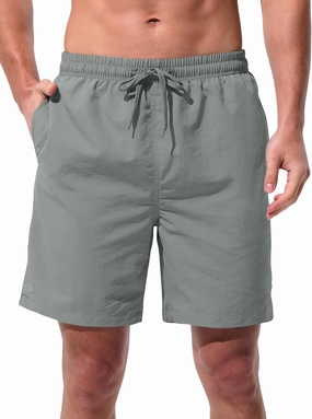 Men's Swim Trunks Beach Board Shorts Quick Dry Swimsuit Bathing Suits with Pockets 7 Inch Inseam Mesh Lining
