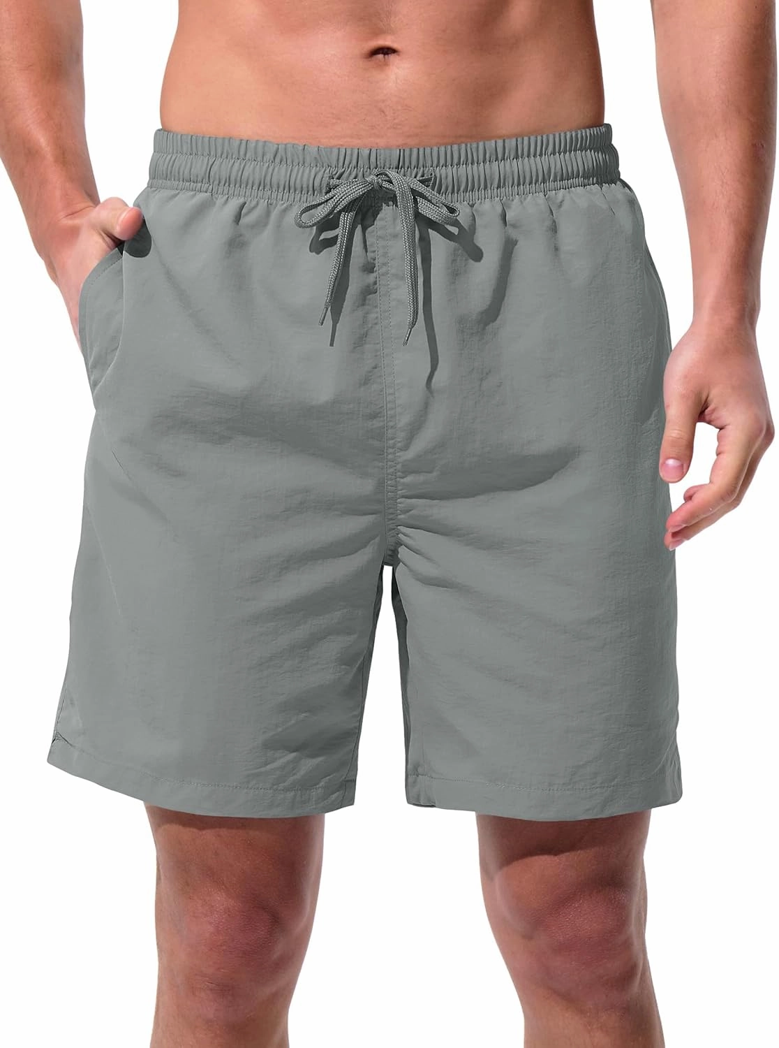 Men's Swim Trunks Beach Board Shorts Quick Dry Swimsuit Bathing Suits with Pockets 7 Inch Inseam Mesh Lining