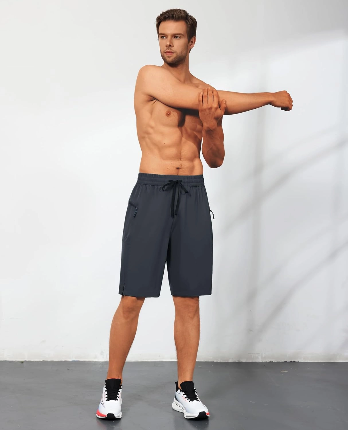 Men's Swim Trunks Quick Dry Beach Shorts with Zipper Pockets, UPF 50 , Swimming, Surfing, Outdoor - No Mesh Liner