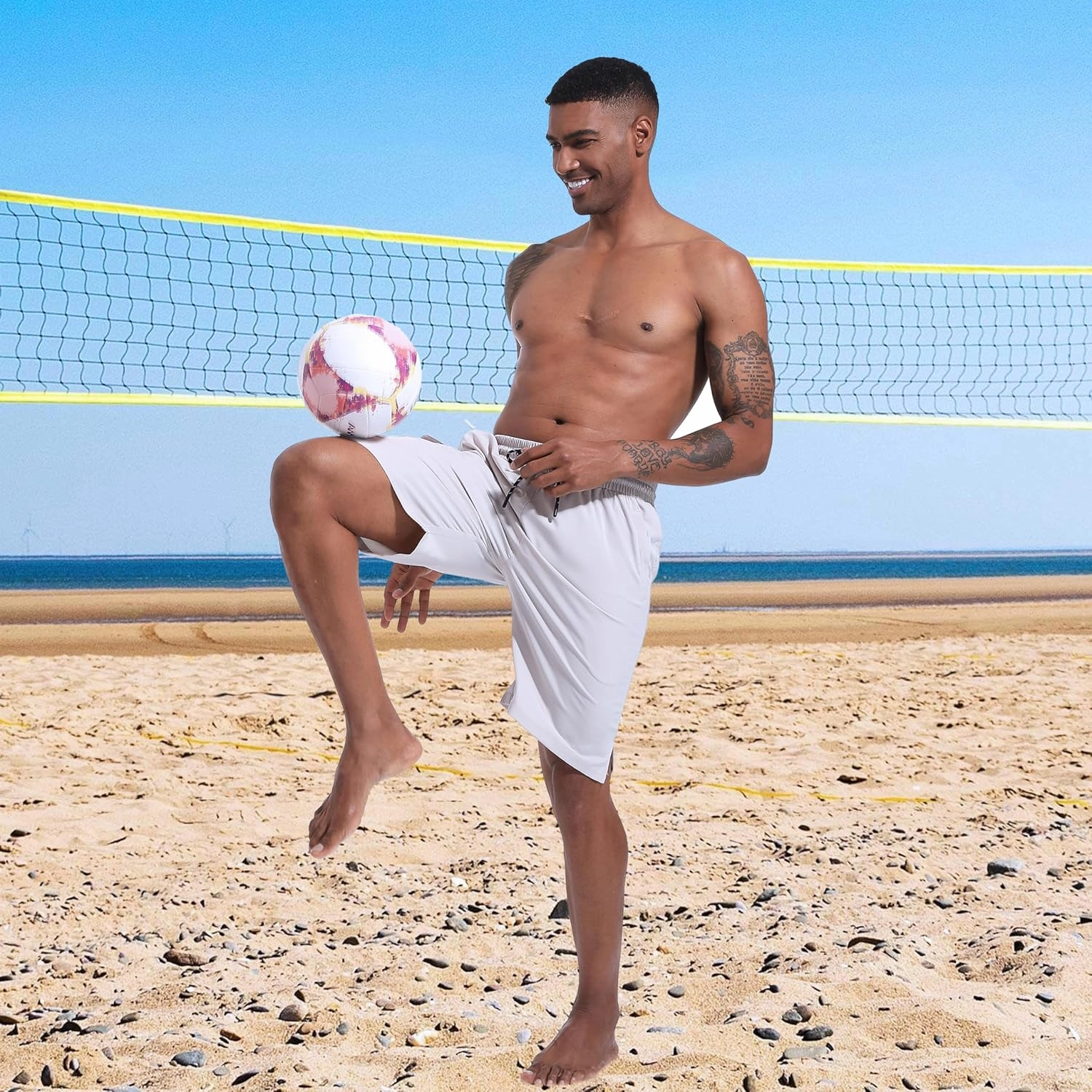 Men's Swim Trunks Quick Dry Board Shorts with Zipper Pockets Beach Shorts Bathing Suits for Men - No Mesh Liner