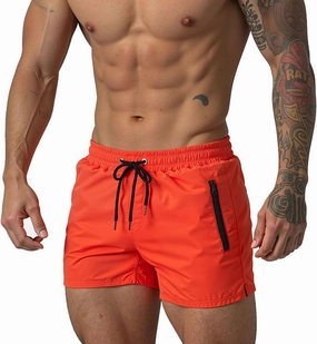 Mens 5" with Zipper Quick Dry Beach Shorts for Swimming Men Bathing Suit
