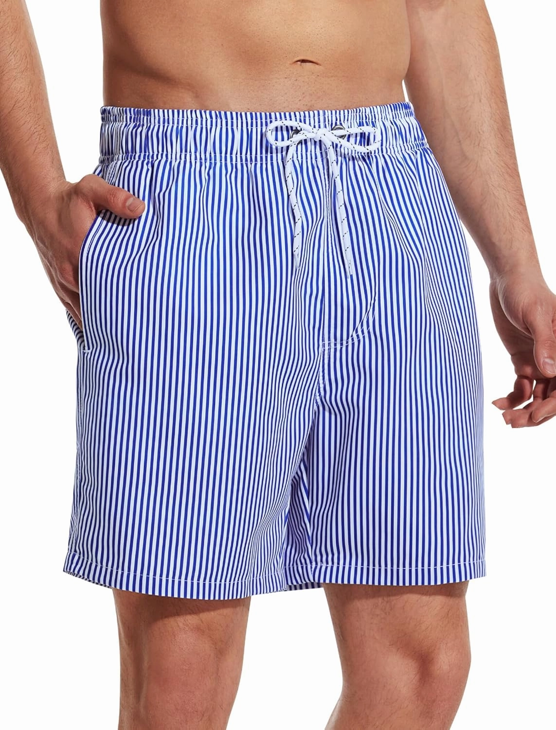 Mens Swim Trunks 6 Inch Inseam Mesh Lining Bathing Suits Quick Dry Beach Shorts Swimsuits Swimwear with Pockets