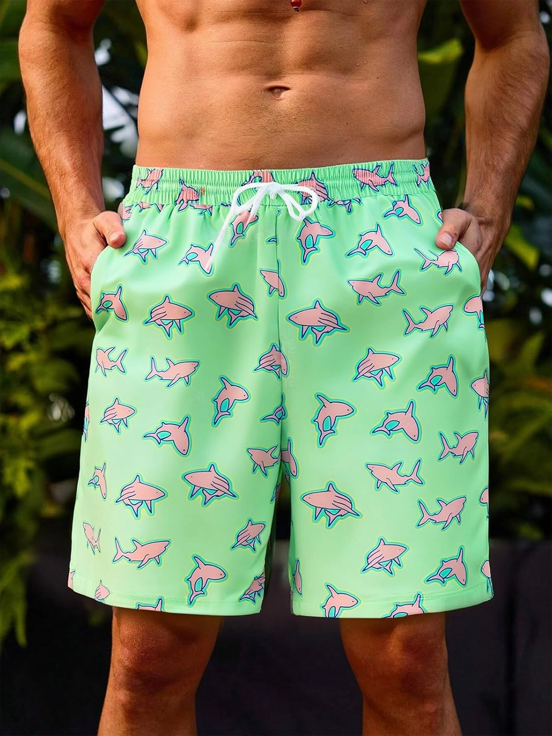 Mens Swim Trunks 7 Inch 9 Inch Quick Dry Board Shorts Swimwear Bathing Suit Beach Swim Shorts with Pockets