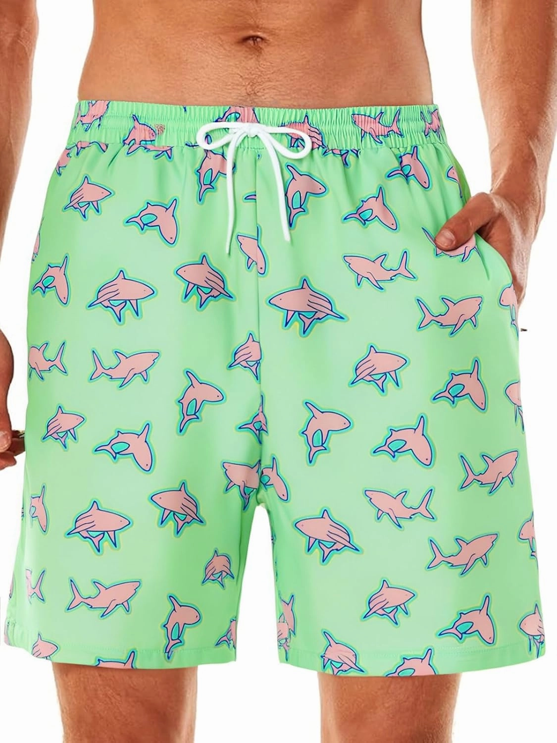 Mens Swim Trunks 7 Inch 9 Inch Quick Dry Board Shorts Swimwear Bathing Suit Beach Swim Shorts with Pockets