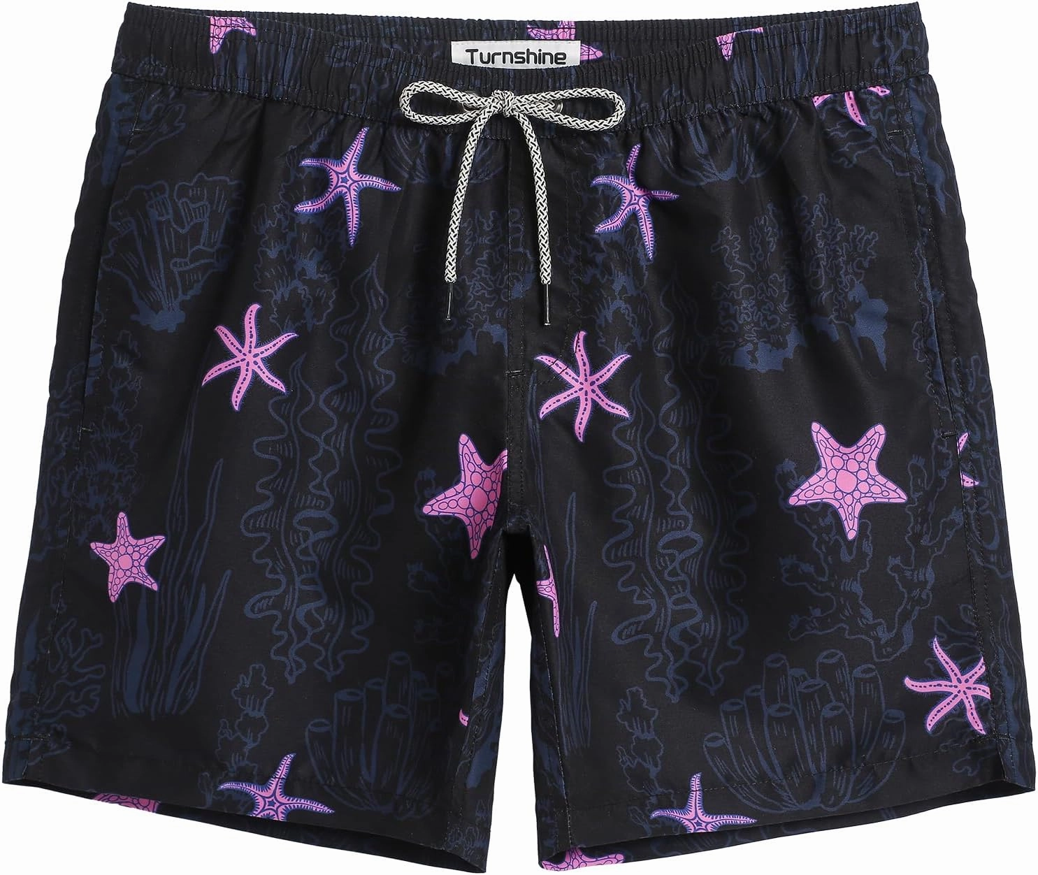 Mens Swim Trunks 7" Quick Dry Bathing Suits with Mesh Lining Printed Shorts Swimwear