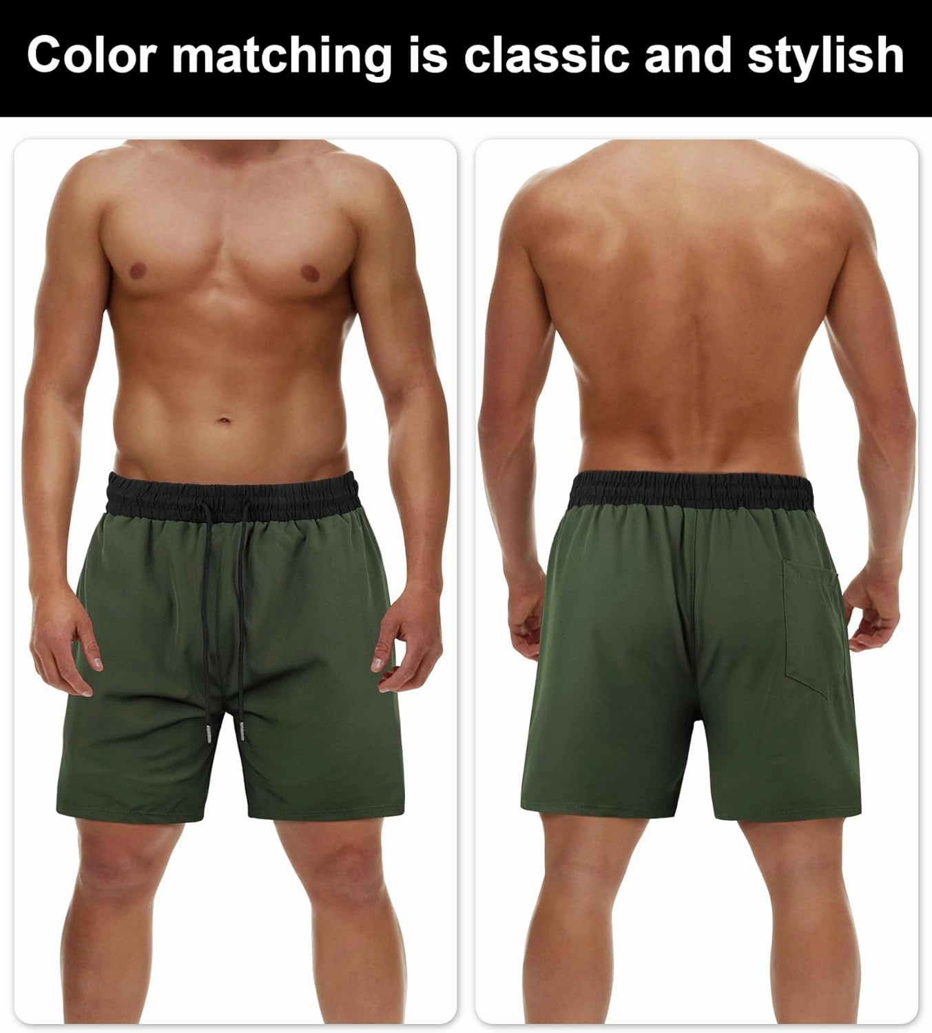 Mens Swim Trunks 7" Quick Dry Swim Shorts Swimsuit Swimming Trunks Swimwear with Pockets
