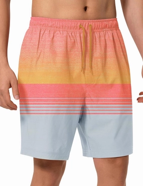 Mens Swim Trunks 8 inch Inseam Mesh Liner Quick-Dry Lightweight 4-Way Stretch Bathing Suit Swimming Trunks for Men UPF 50 