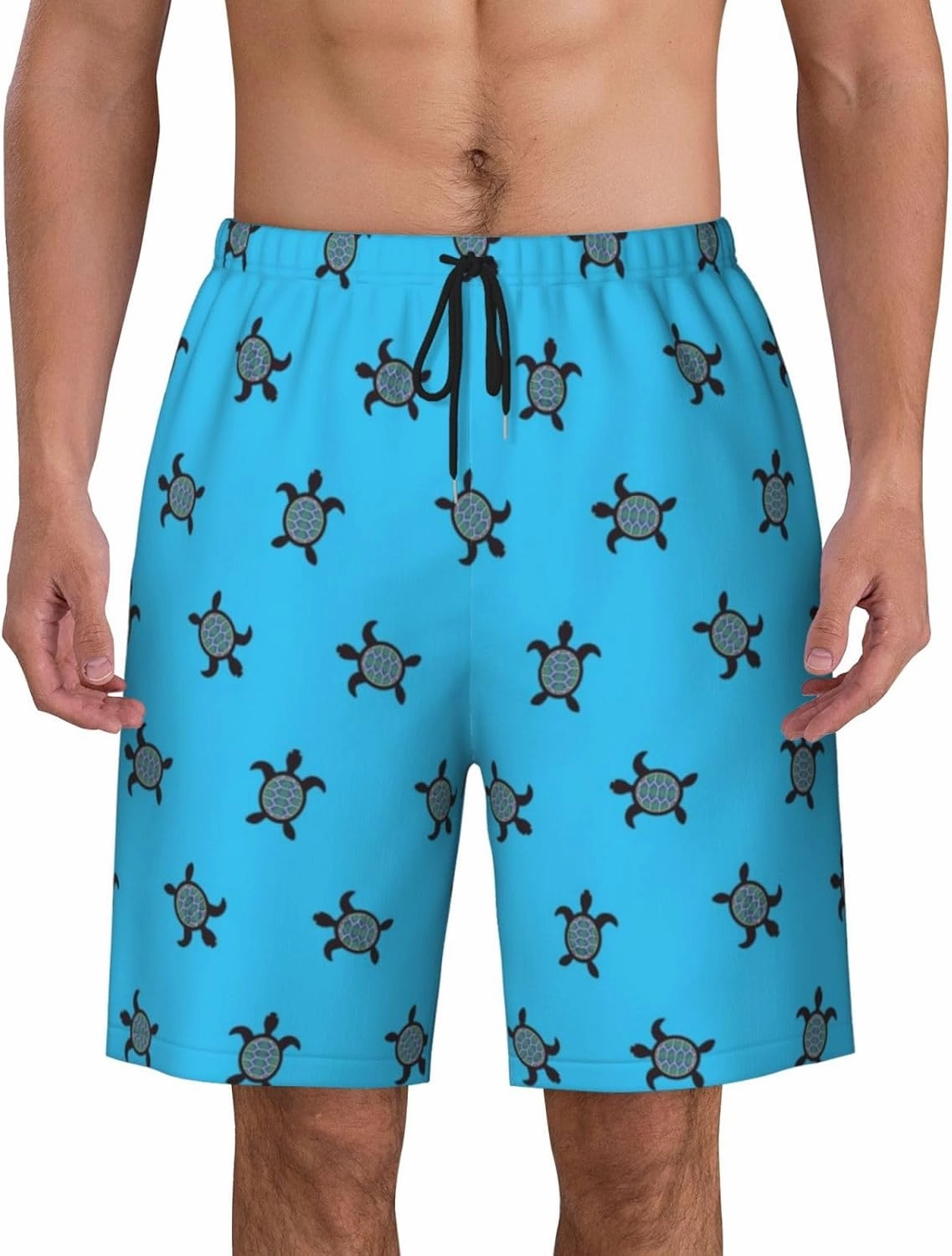 Mens Swim Trunks,Quick Dry Bathing Suits Summer Board Beach Shorts with Mesh Lining