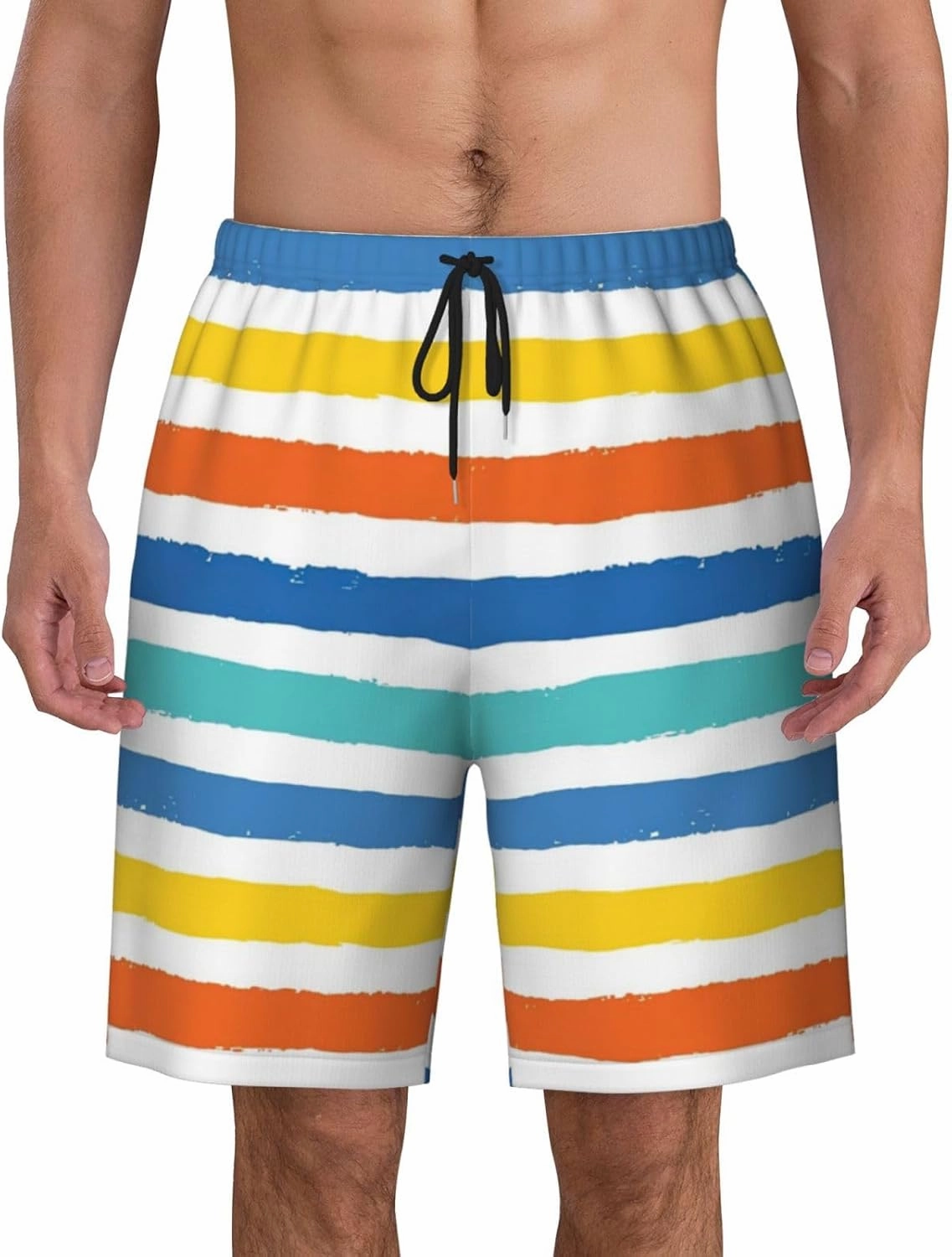 Mens Swim Trunks,Quick Dry Bathing Suits Summer Board Beach Shorts with Mesh Lining
