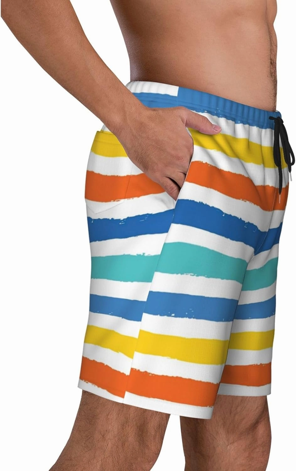 Mens Swim Trunks,Quick Dry Bathing Suits Summer Board Beach Shorts with Mesh Lining