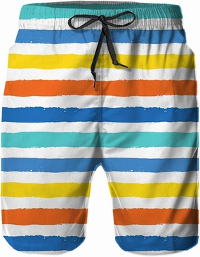 Mens Swim Trunks,Quick Dry Bathing Suits Summer Board Beach Shorts with Mesh Lining