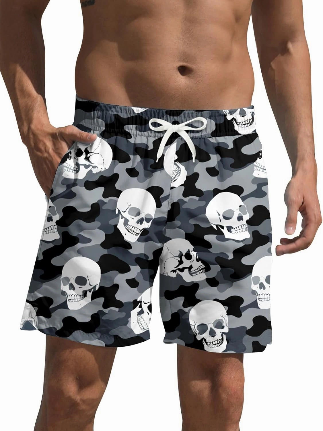 Mens Swim Trunks Quick Dry Beach Shorts Summer Boardshorts with Mesh Lining