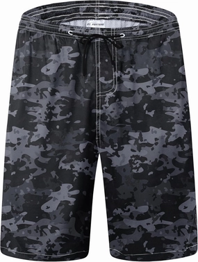 Mens Swim Trunks Quick Dry Board Shorts with Mesh Lining, Breathable Fit Print Beach Shorts Swimwear Bathing Suits