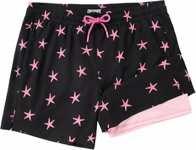 Mens Swim Trunks with Compression Liner 5 Inch Inseam Swimming Trunks Shorts for Men Bathing Suit