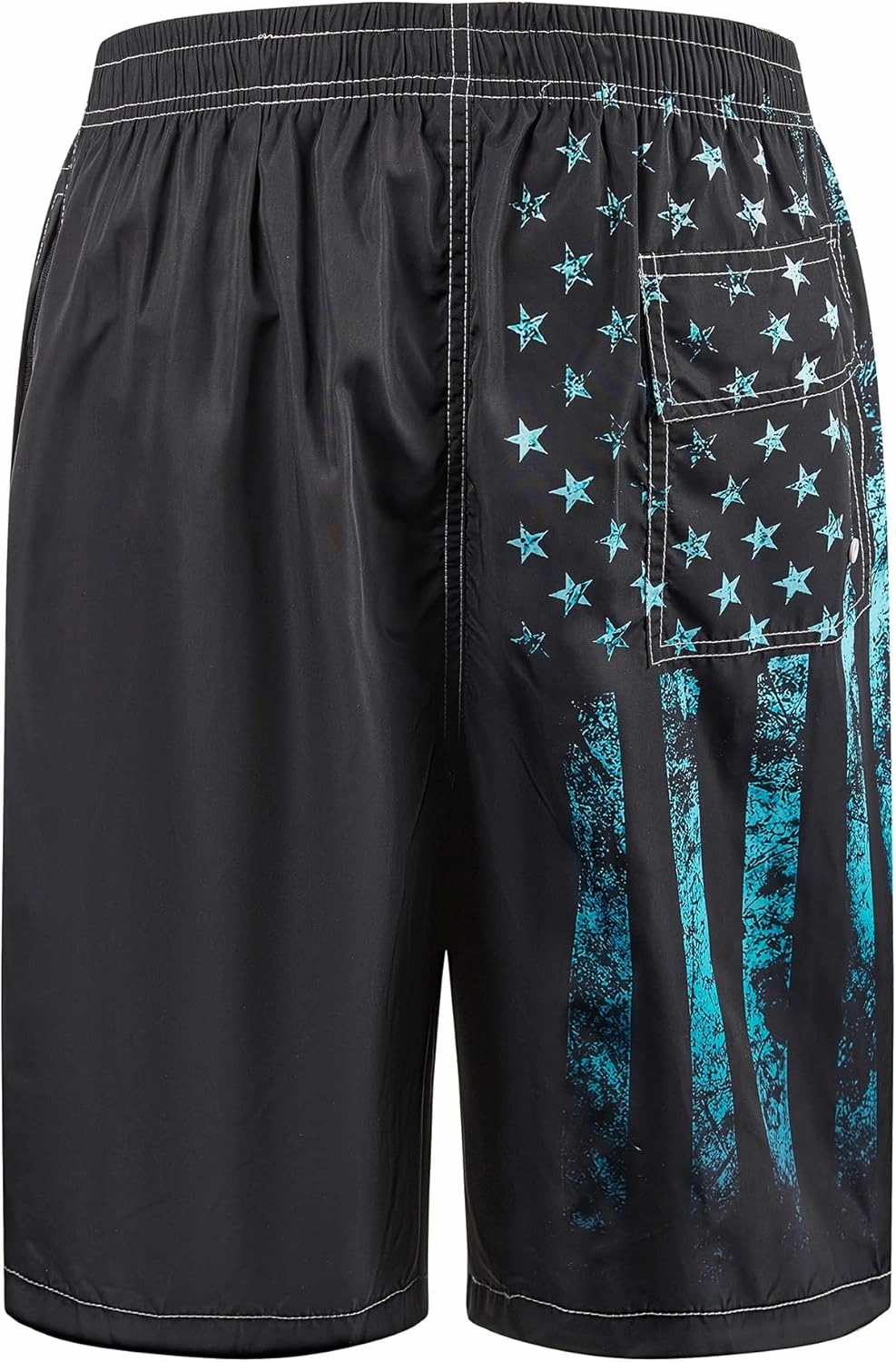 Mens Swim Trunks with Compression Liner 9" Built-in Board Shorts 2 in 1 Quick Dry Bathing Suits with Zipper Pockets