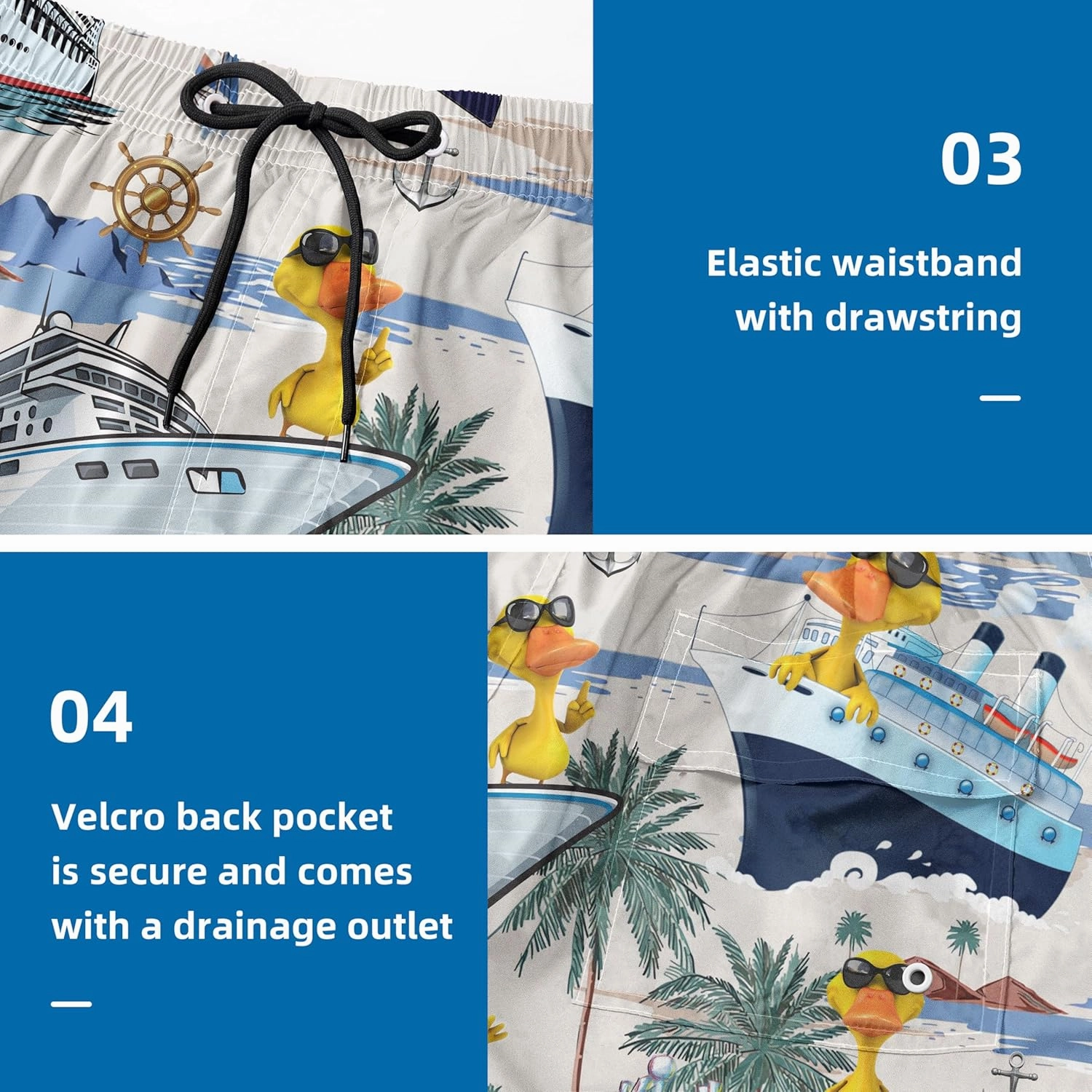 Mens Swim Trunks with Compression Liner 9" Stretch Board Shorts 2 in 1 Quick Dry Swimsuits Bathing Suits