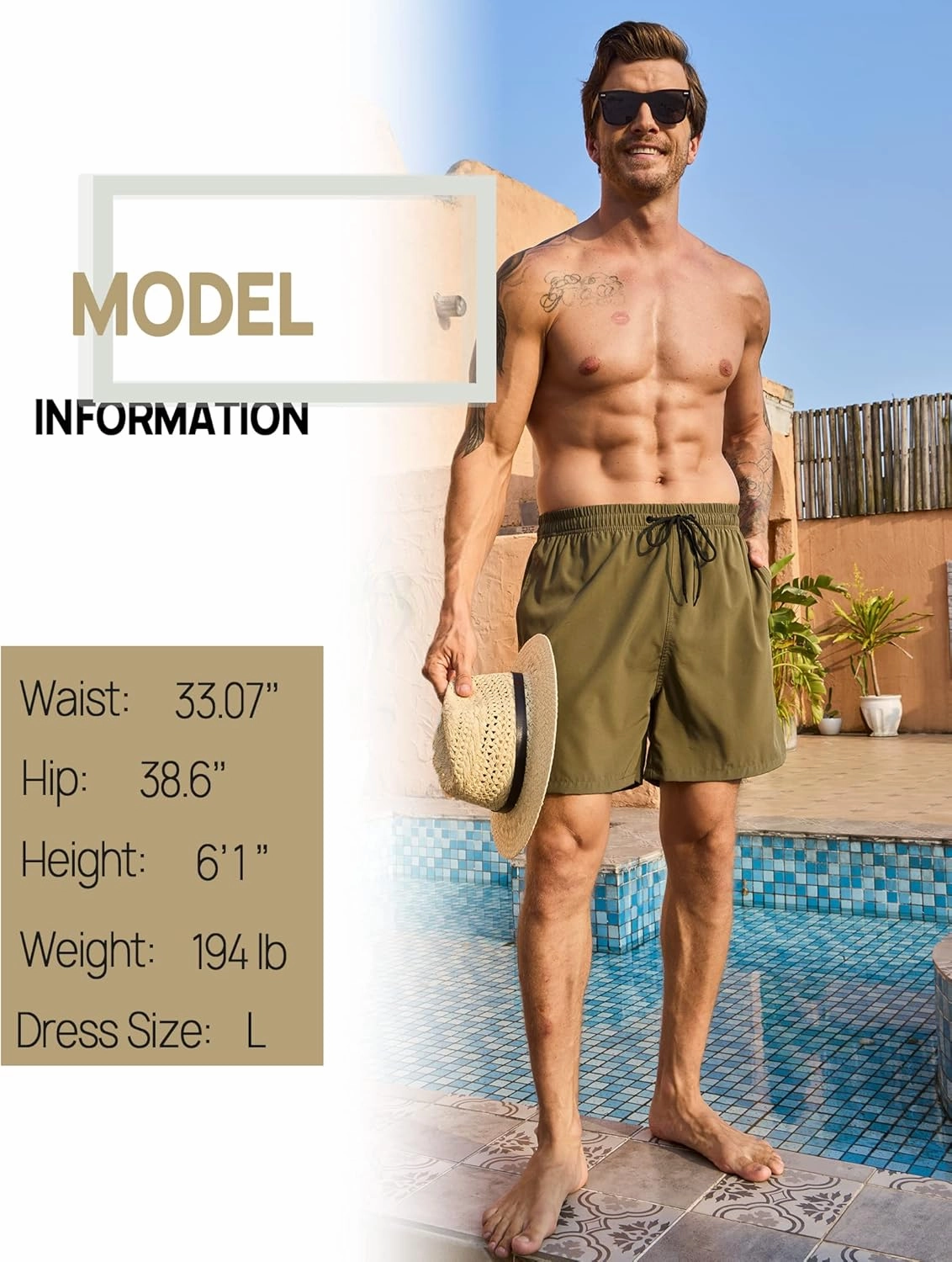 Mens Swim Trunks with Compression Liner Bathing Suits 2 Pack Quick Dry Stretch Beach Shorts 7 inch Inseam Swimwear