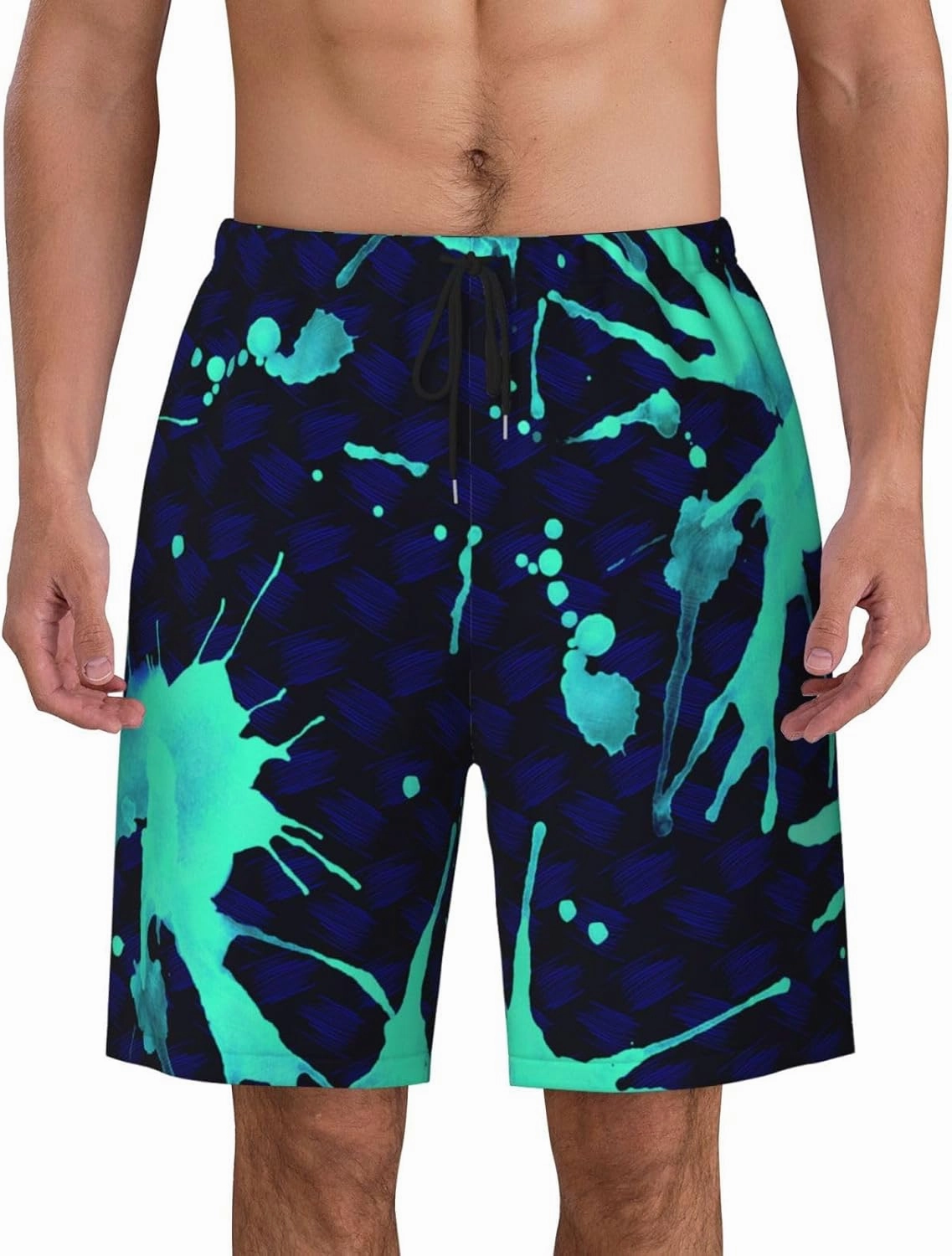 Mens Swim Trunks with Mesh Lining,Quick Dry Swimsuit Board Shorts Beach Pants Swimwear Bathing Suits