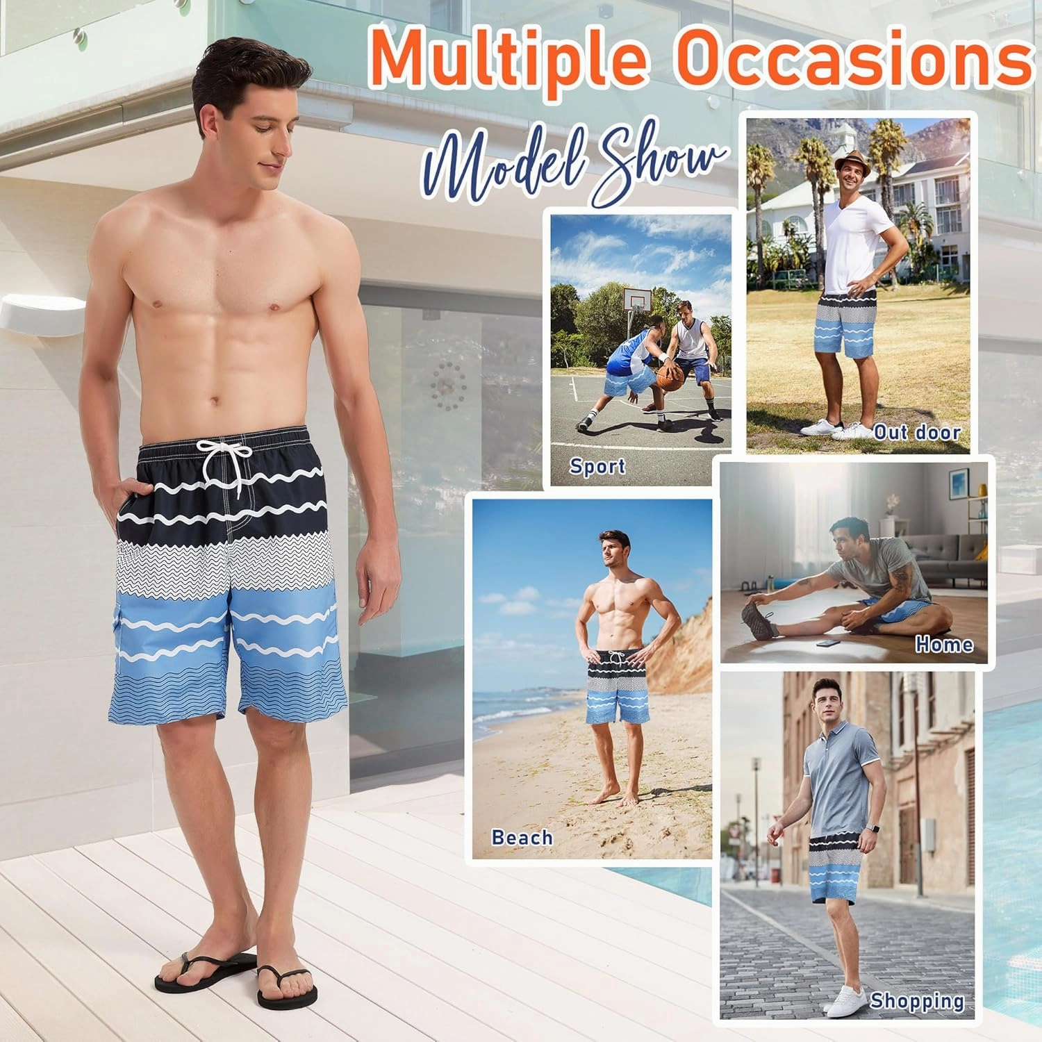 Mens Swimming Trunks Swim Trunks Quick Dry Swim Shorts with Mesh Lining Funny Swimwear Bathing Suits