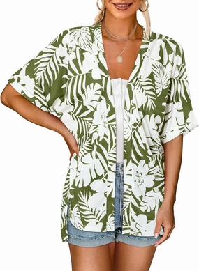 MEROKEETY Womens 2025 Summer Lightweight Cardigan Short Sleeve Open Front Casual Loose Cover Ups