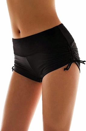Micosuza Classical Women's Swim Boardshorts Beach Bikini Bottoms with Adjustable Ties 7 Color XS-XXL