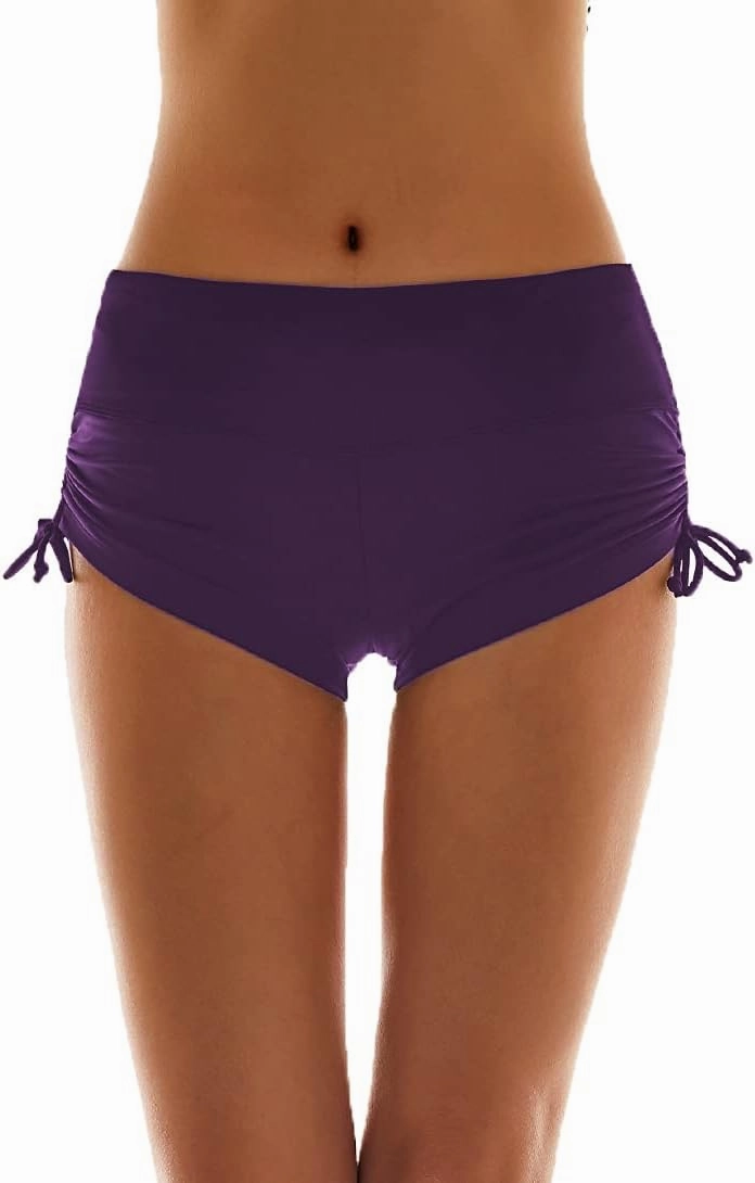 Micosuza Classical Women's Swim Boardshorts Beach Bikini Bottoms with Adjustable Ties 7 Color XS-XXL