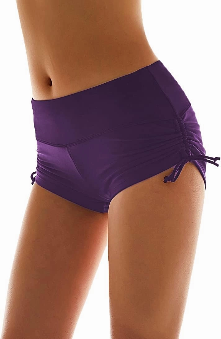 Micosuza Classical Women's Swim Boardshorts Beach Bikini Bottoms with Adjustable Ties 7 Color XS-XXL