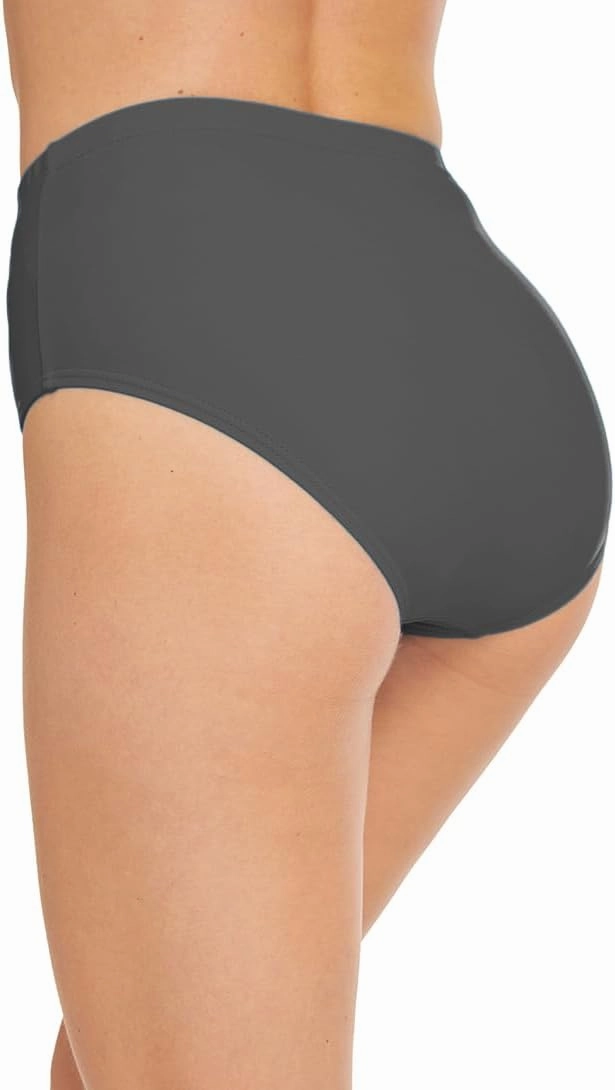 Micosuza Women's Swim Bottom High Waist Retro Basic Full Coverage Bikini Tankini Swimsuit Briefs