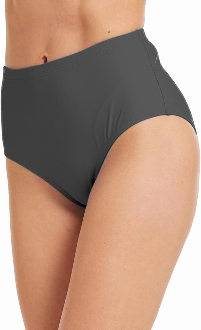 Micosuza Women's Swim Bottom High Waist Retro Basic Full Coverage Bikini Tankini Swimsuit Briefs